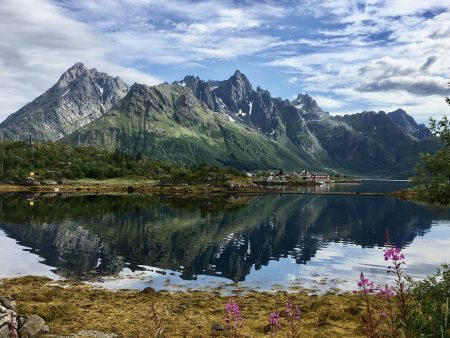 Augustvågøya mountains on the Lofoten Islands