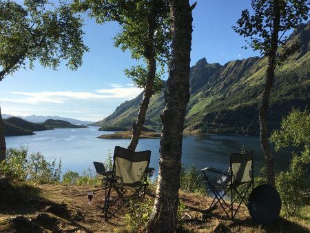 Norway by motorhome: picnic in the Lofoten Islands