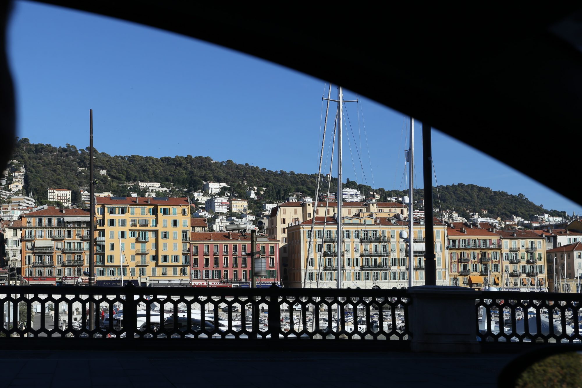 The Port of Nice seen from our car The Port of Nice seen from our car