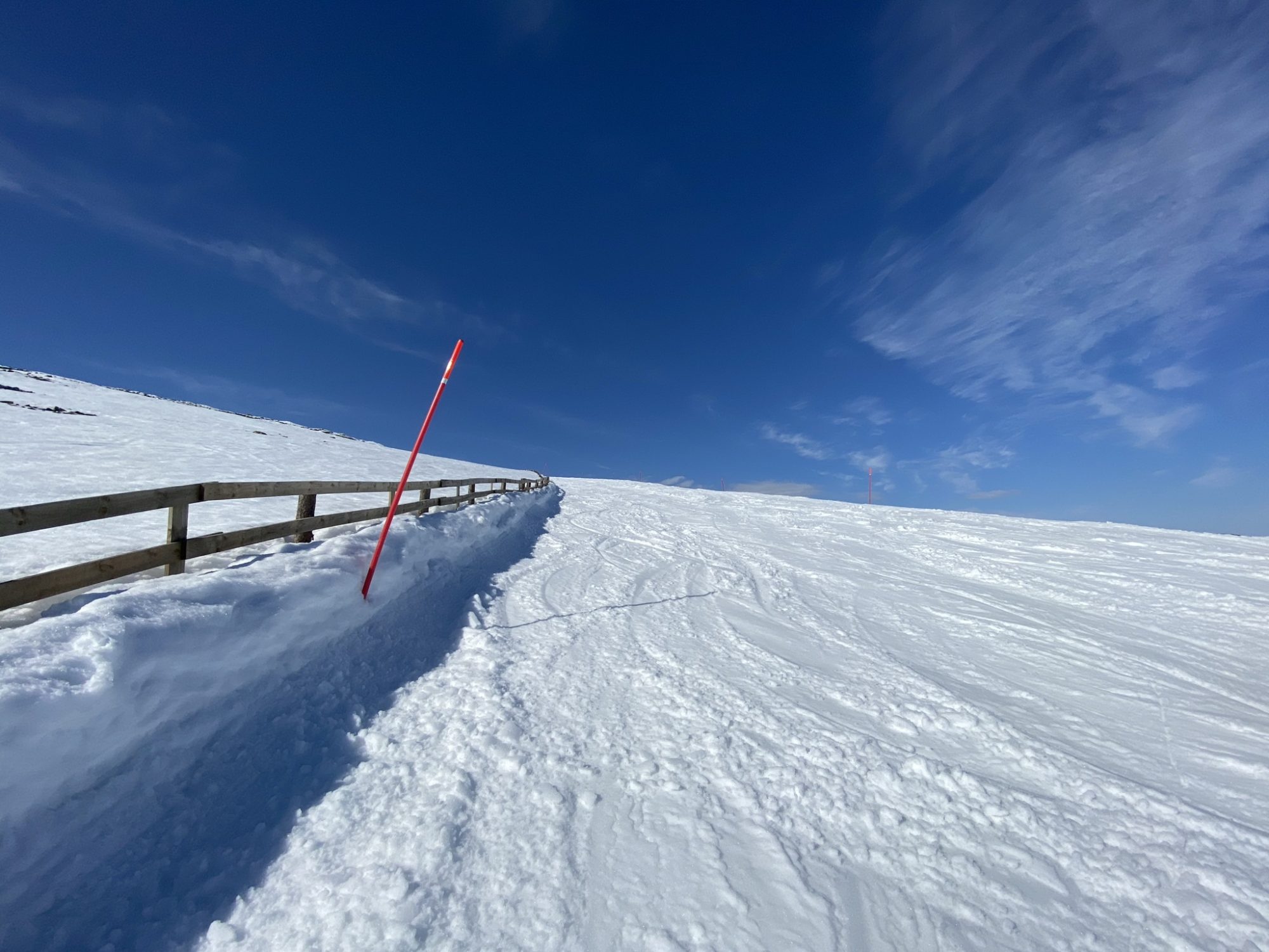 Arctic beauty: snowdrifts on the fell