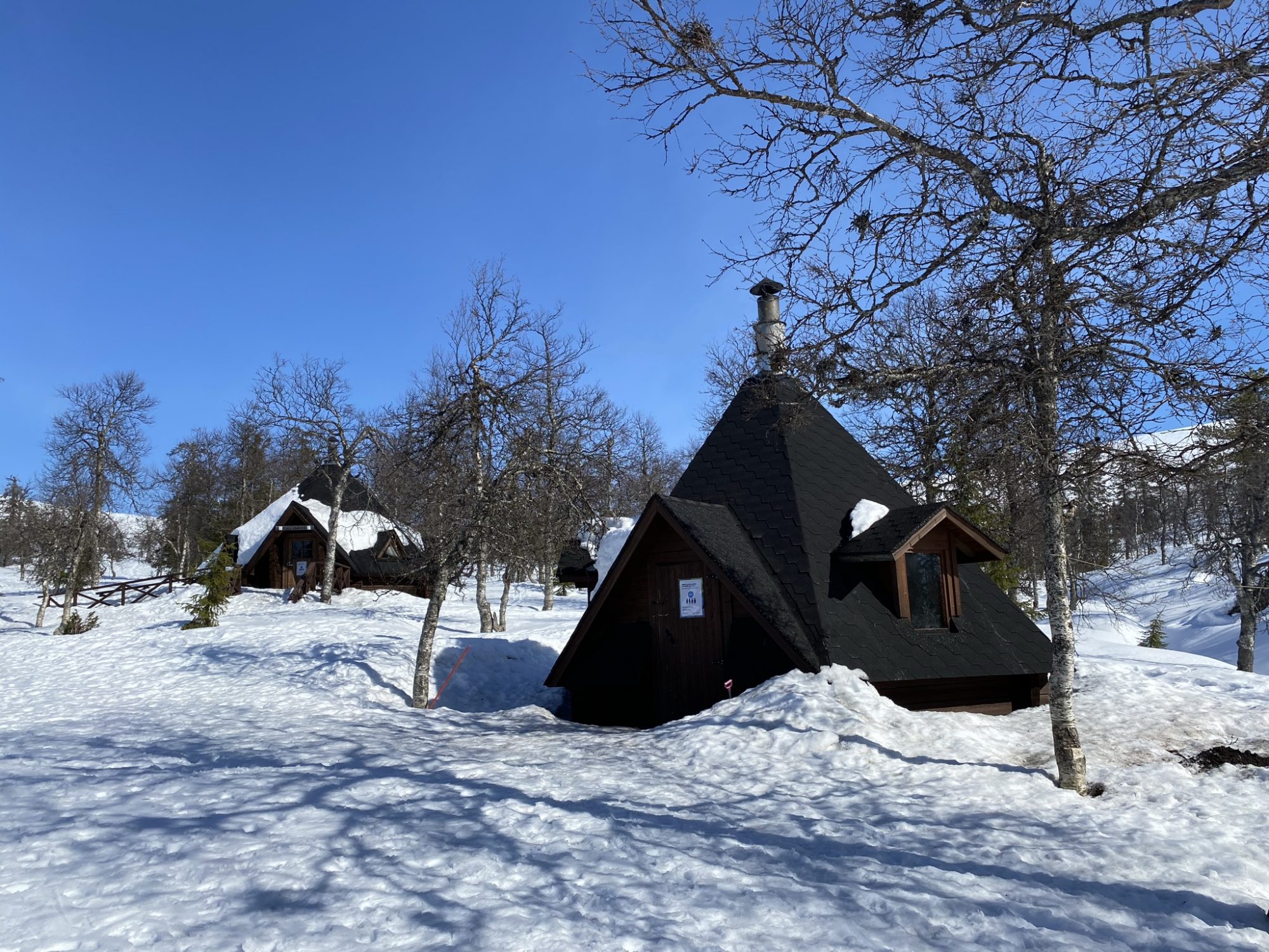 Lapland kota wind shelters in Pallas-Yllästunturi National Park