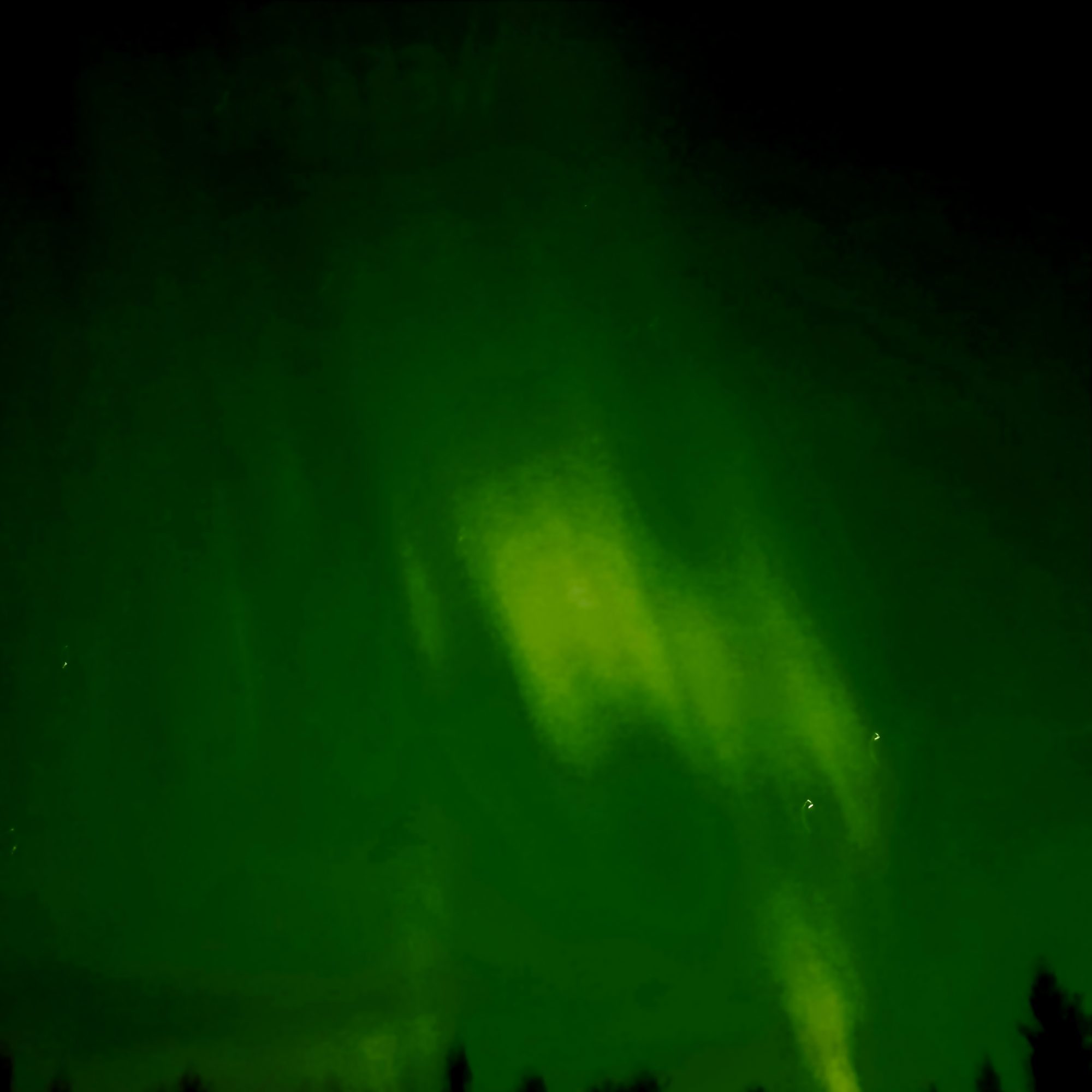 Aurora Borealis seen from an aurora cabin