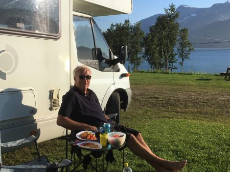 North Norway by motorhome: dining outdoors