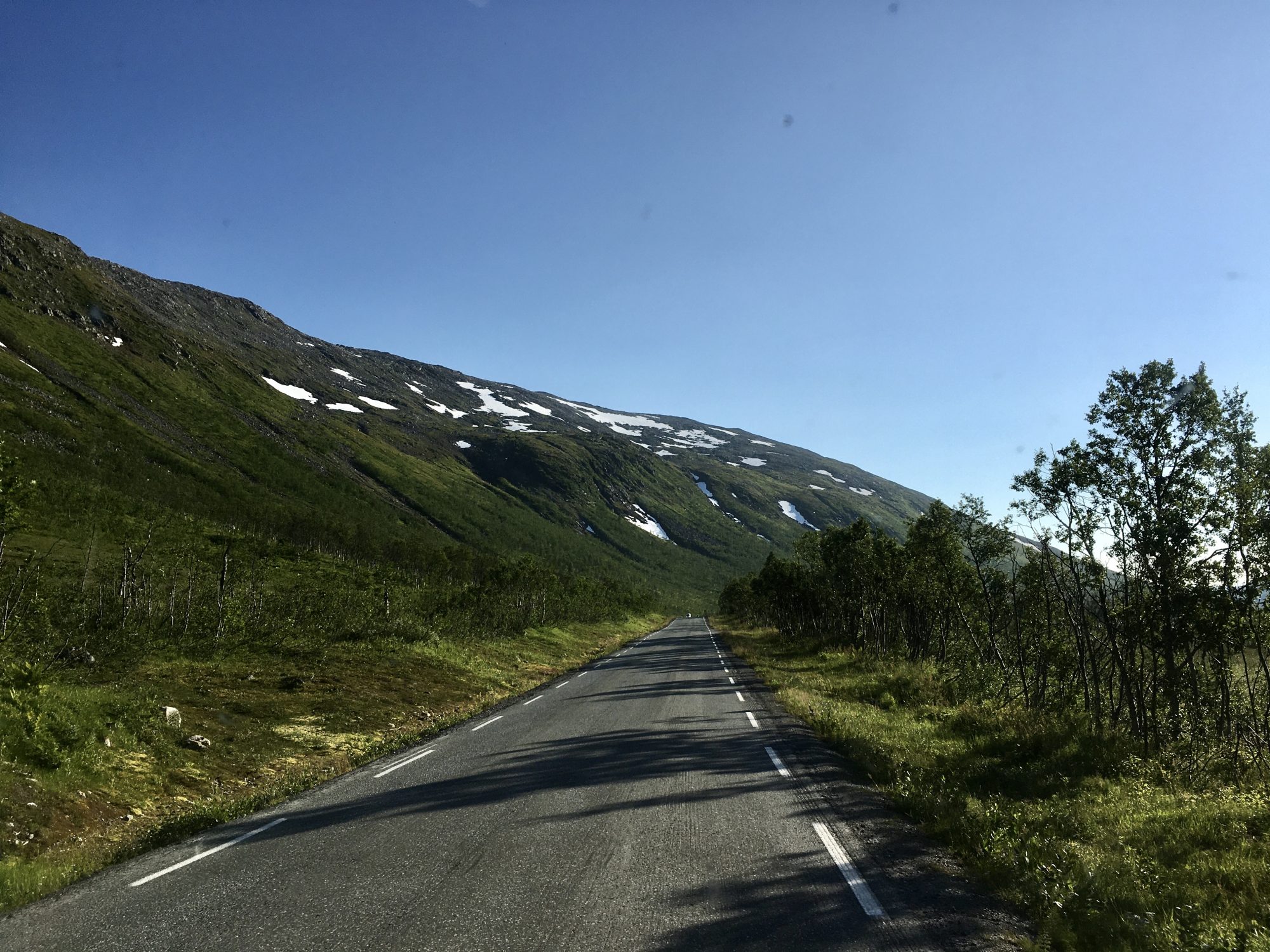 Drive through Kvaløya, Tromsø Norway by motorhome: driving through Kvaløya, Tromsø