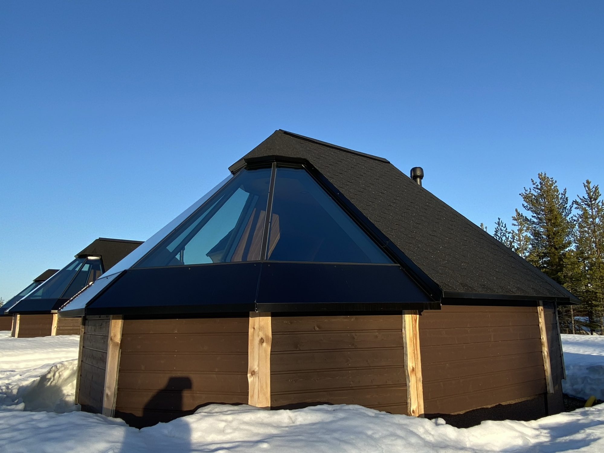 Spending a night in an aurora cabin