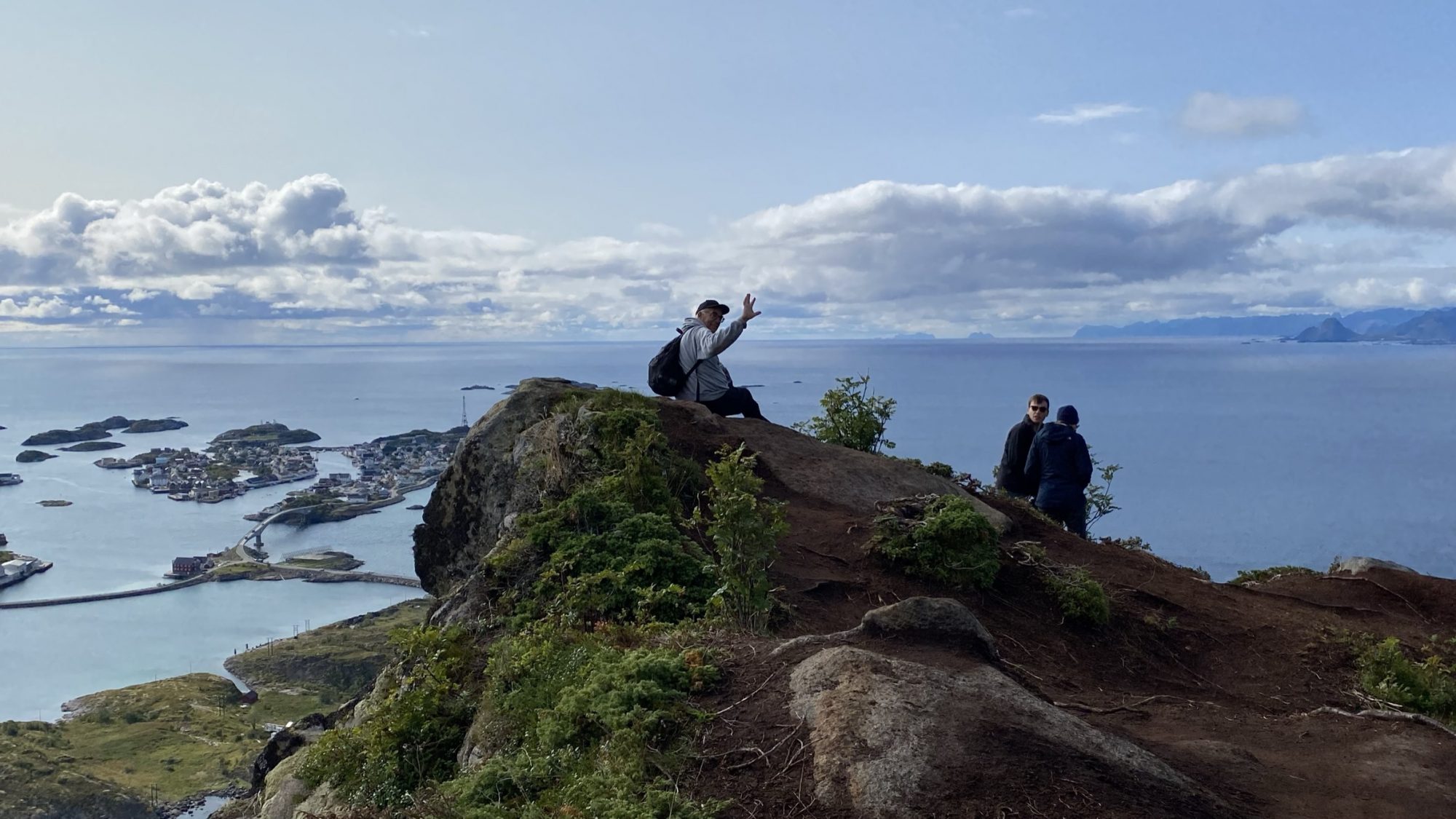 Greetings from the top of Heia, Henningsvaer!