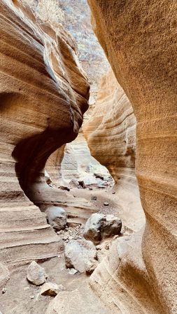 The narrow canyon of Barranco de las Vacas