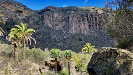 Wall of Caldera de Bandama, Gran Canaria east coast drive