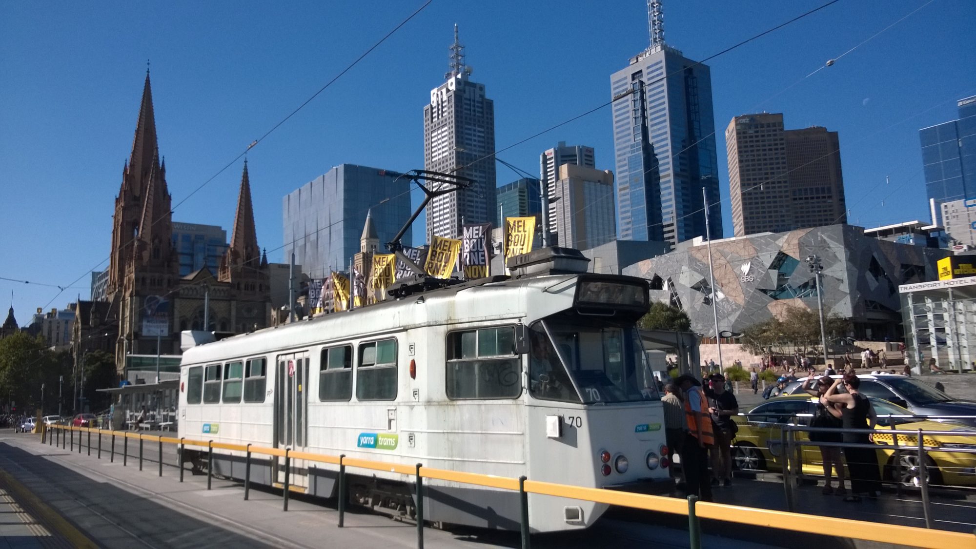 Melbourne tram and Federation Square