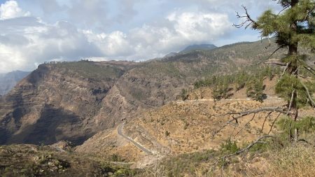 Road to the highest mountains of Gran Canaria