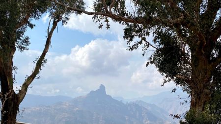 Roque Bentayga in the central mountains of Gran Canaria