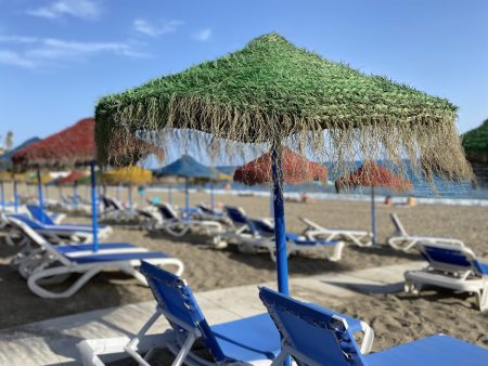 Beach of La Cala de Mijas, the end of the Senda Litoral walkway
