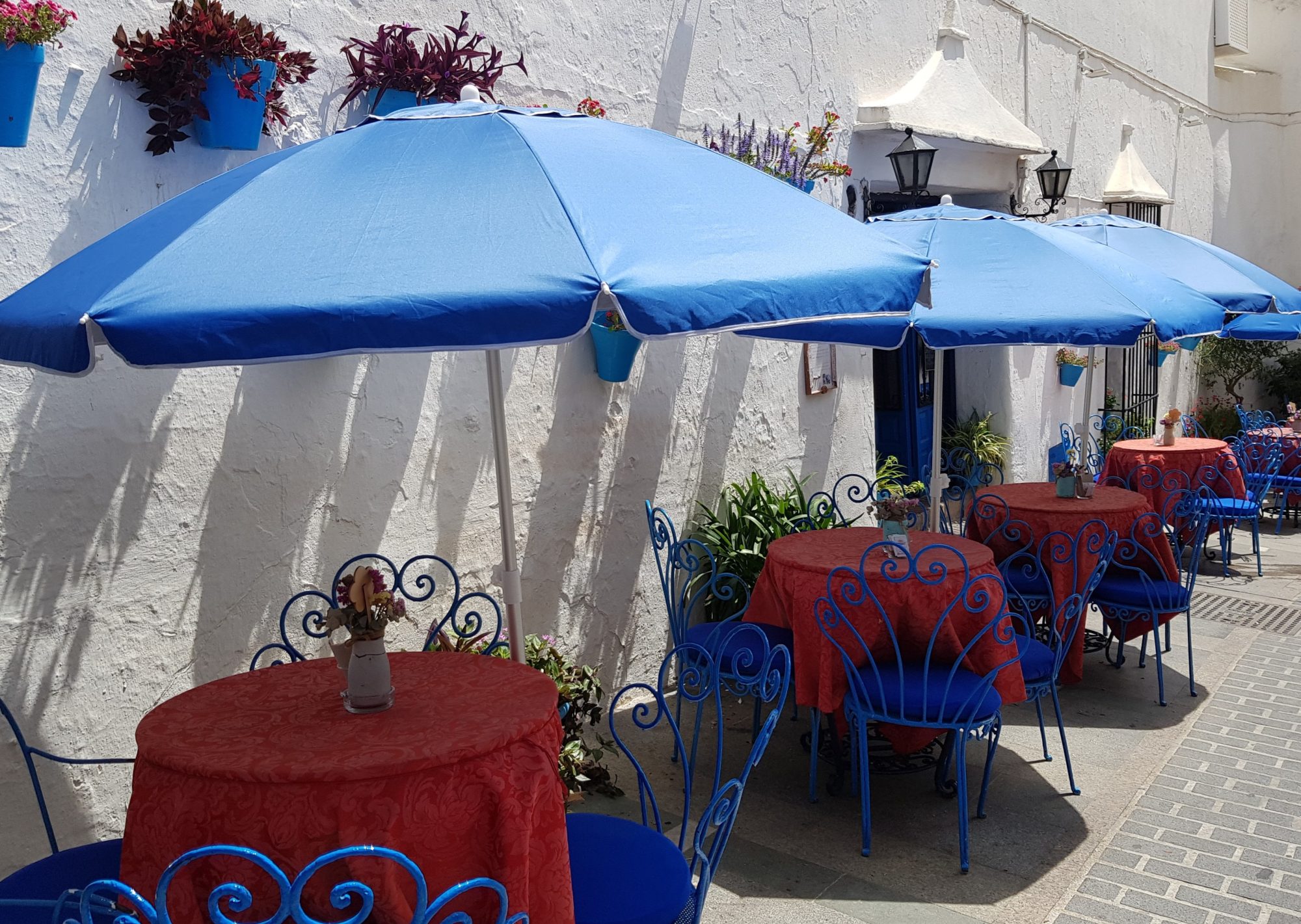 Blue chairs in Mijas Pueblo Blue chairs of Mijas Pueblo on the pretty Costa del Sol