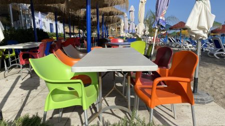 Colourful beach of La Cala de Mijas