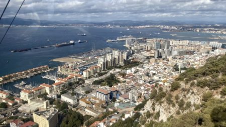 Gibraltar seen from cable car
