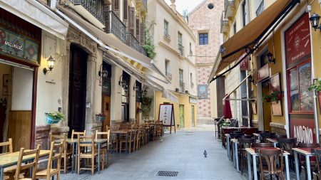 The pretty Costa del Sol: An old alley in Malaga Old Town