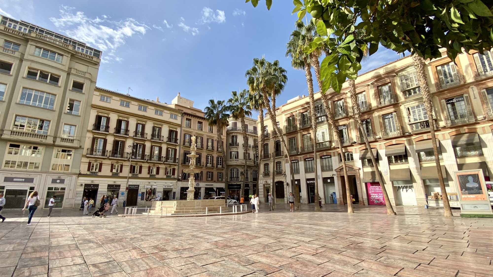 How pretty Costa del Sol is: Plaza de la Constitucion of Malaga The pretty Costa del Sol: Plaza de la Constitucion of Malaga