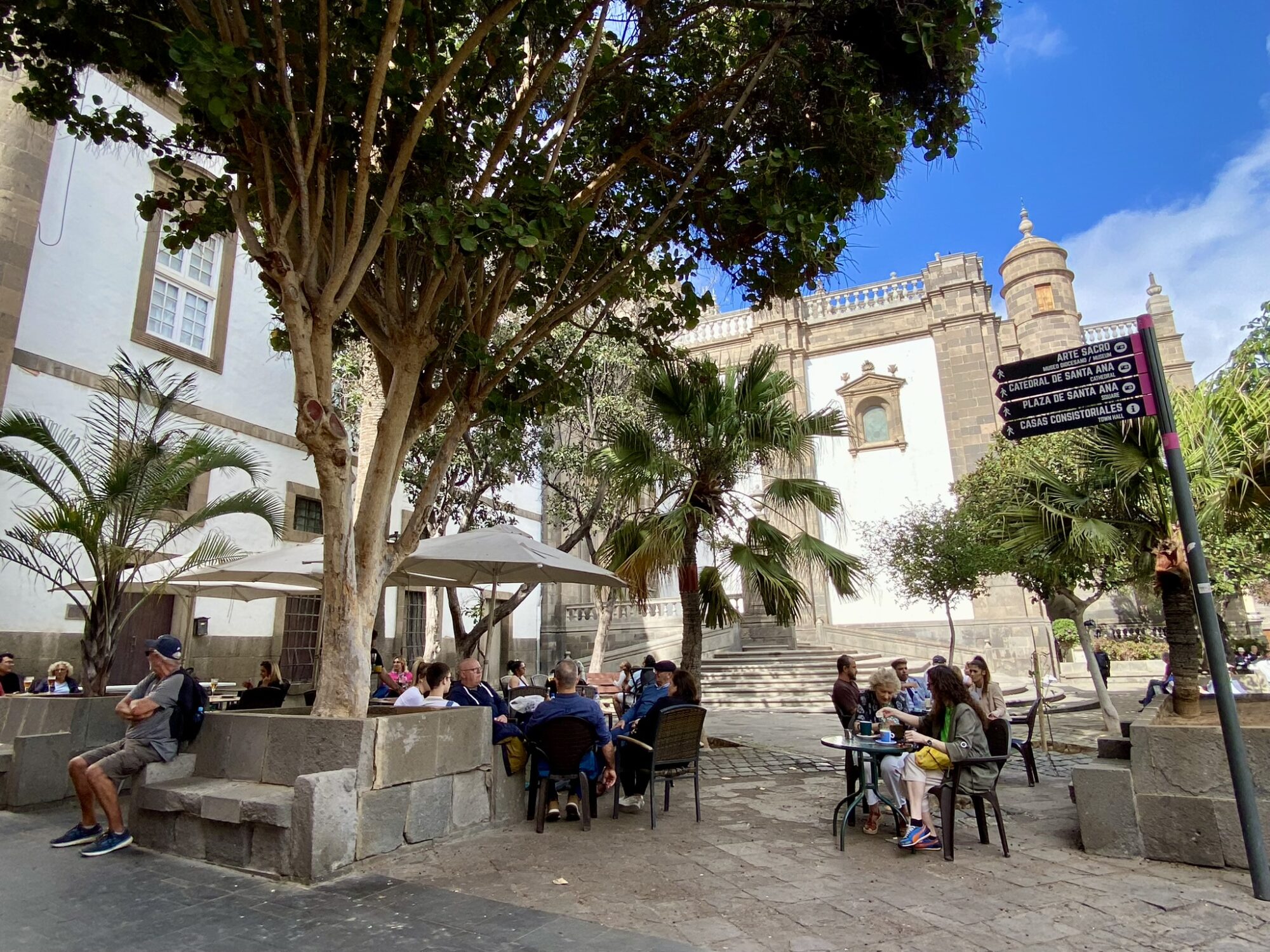 A square in the old town In the old town of Las Palmas